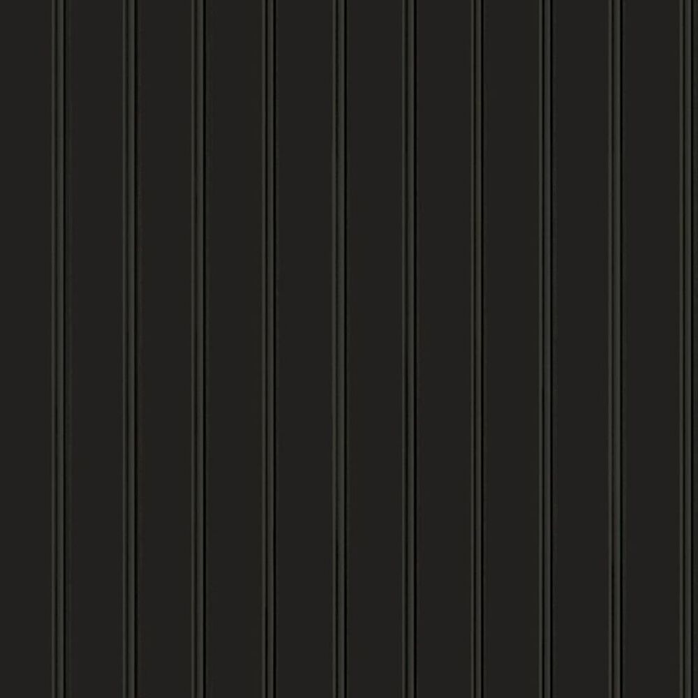 Tempaper & Co. 28 sq ft Beadboard Peel and Stick Wallpaper Onyx Black